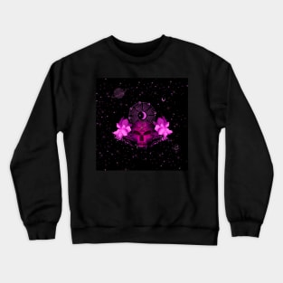 Skull with celtic knot and flowers Crewneck Sweatshirt